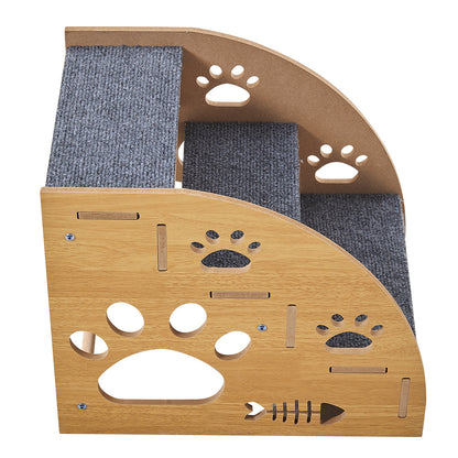 Training Step Ladder | Pet Steps Training | Pet Stairs | Indoor Pet Stairs | Dog Ramp | High Bed Climbing Dog Bed Steps Non-slip Wooden Dog Stairs For Large/medium/small Dogs & Cats Pet Supplies 30*40*35cm