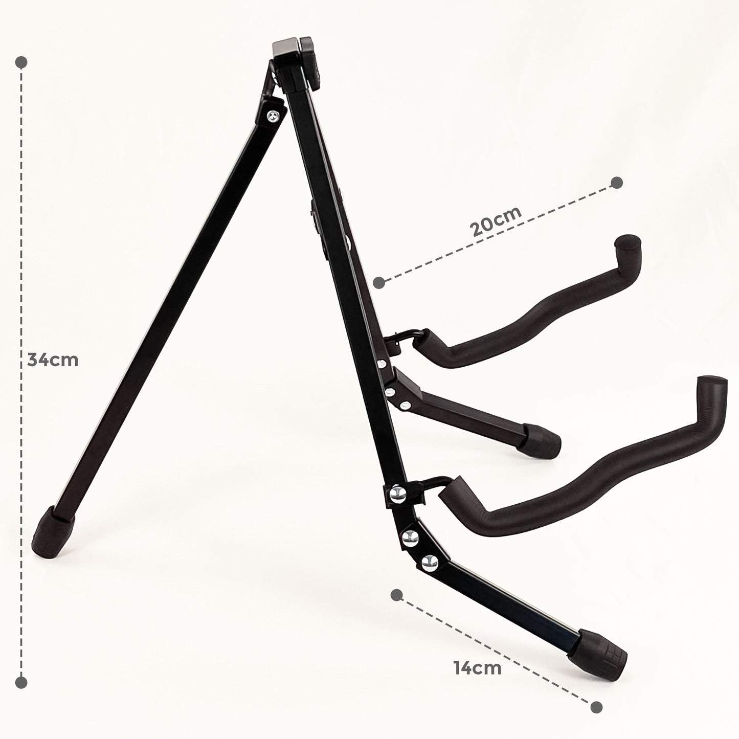 Portable And Durable Foldable Guitar Stand - Securely Holds Your Instrument And Saves Space Universal Fit with Foam Protection for All Guitar Types