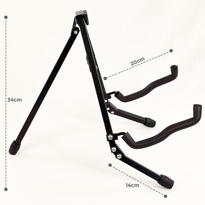 Portable And Durable Foldable Guitar Stand - Securely Holds Your Instrument And Saves Space Universal Fit with Foam Protection for All Guitar Types