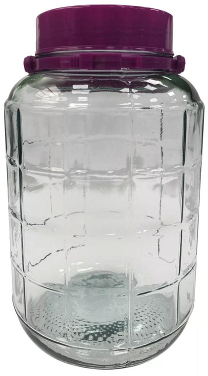 ATEK Clear Glass jar, 5L, 8L, 10L Premium Quality Transparent Pickle jar Food storage Container Airtight Slead Jars Kitchen Glass Food Container with Lid Pantry Glass Jar Preserving Jars Large Glass Canister