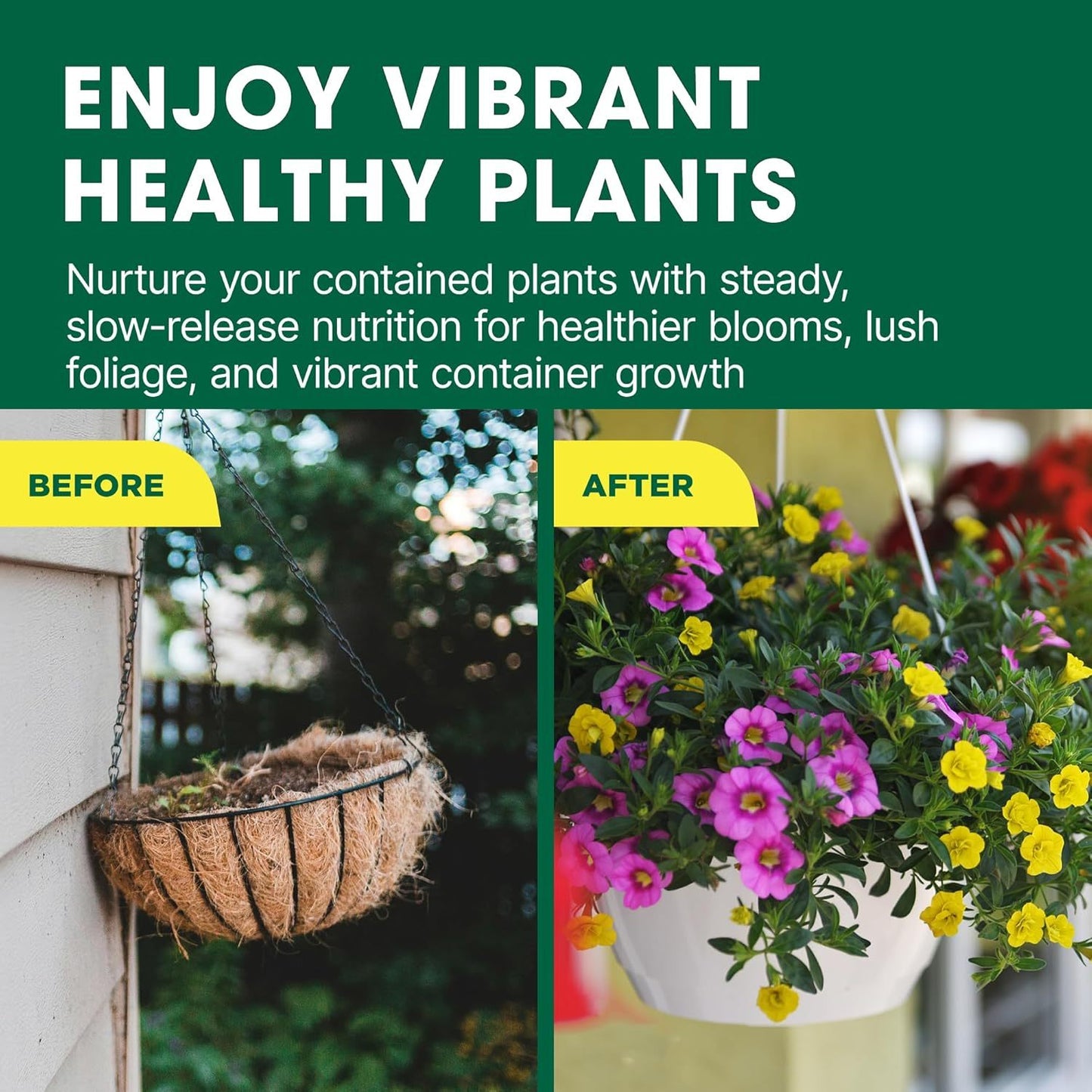 Doff Hanging Basket & Tub Drip Feed 10x30ml Bottles Fast-Acting Plant Food & Fertilizer for Healthy Growth