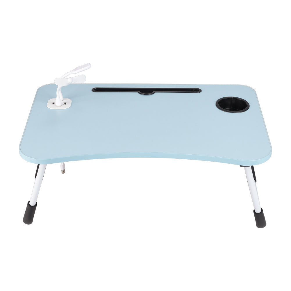1pc Portable Laptop Desk with Cup Holder & Tablet Slot - Adjustable Bed Tray Table for Work/Eating, Foldable Sofa Desk for Living Room/Bedroom, 23.62×15.75×10.24inch
