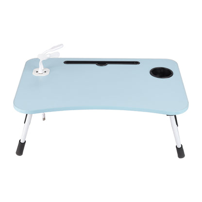 1pc Portable Laptop Desk with Cup Holder & Tablet Slot - Adjustable Bed Tray Table for Work/Eating, Foldable Sofa Desk for Living Room/Bedroom, 23.62×15.75×10.24inch