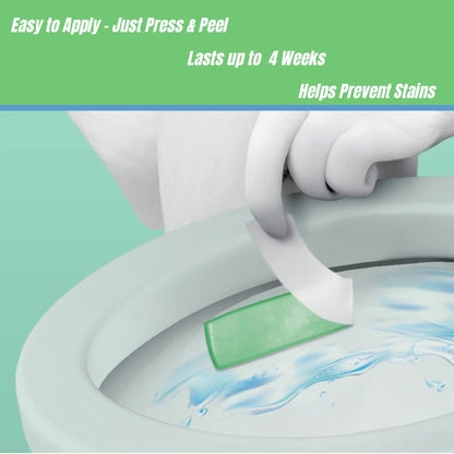 Duck Toilet Fresh Strips 4 Pack - Pine & Lime (12 Gel Strips Total) | Mess-Free Home Toilet Freshener | Long-Lasting Fragrance | Easy-Stick Application