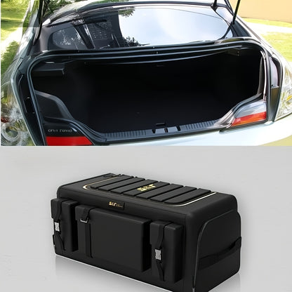 70L Multifunctional Foldable Car Storage Box, Modular & Sturdy Universal Trunk Organizer, Heavy Duty Camping Travel Storage Solution for SUV/Truck/Van