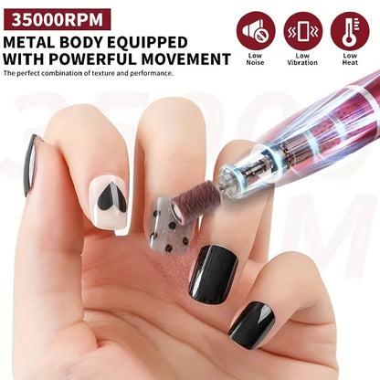 USB Electric Nail Drill, Portable Nail Machine Kit, Nail And Foot Tools with Nail Drill And Polishing Kit, Electric Nail File, Nail Kit for Home Use, Best Choice for Gifts