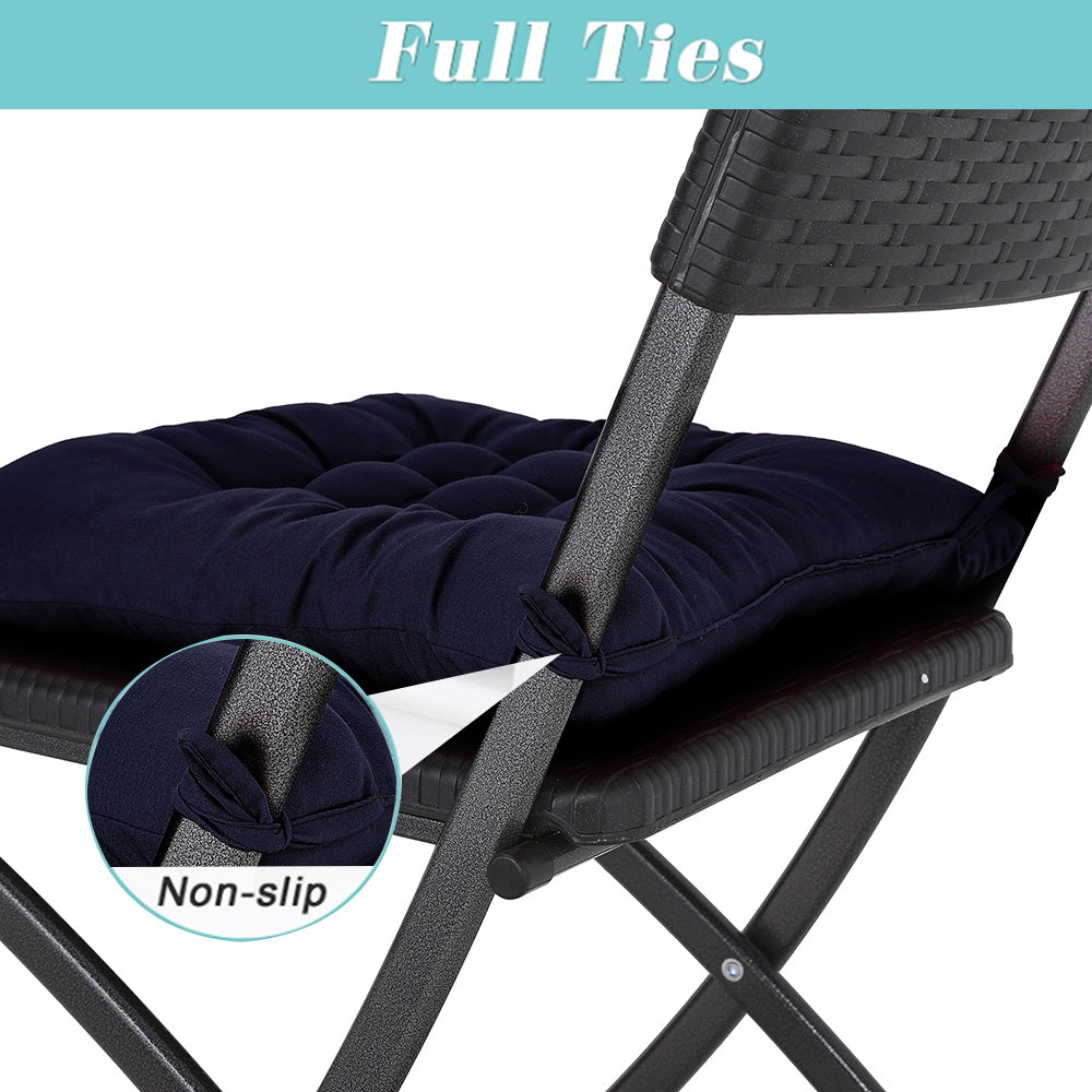 4pcs Solid Coloured Chair Cushions - Machine Washable and Durable, with A Knitted Design for Comfort and Support, Suitable for Garden, Dining and Office Chairs 40*40*5 Cm, Multi-colour Choice