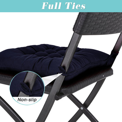 4pcs Solid Coloured Chair Cushions - Machine Washable and Durable, with A Knitted Design for Comfort and Support, Suitable for Garden, Dining and Office Chairs 40*40*5 Cm, Multi-colour Choice