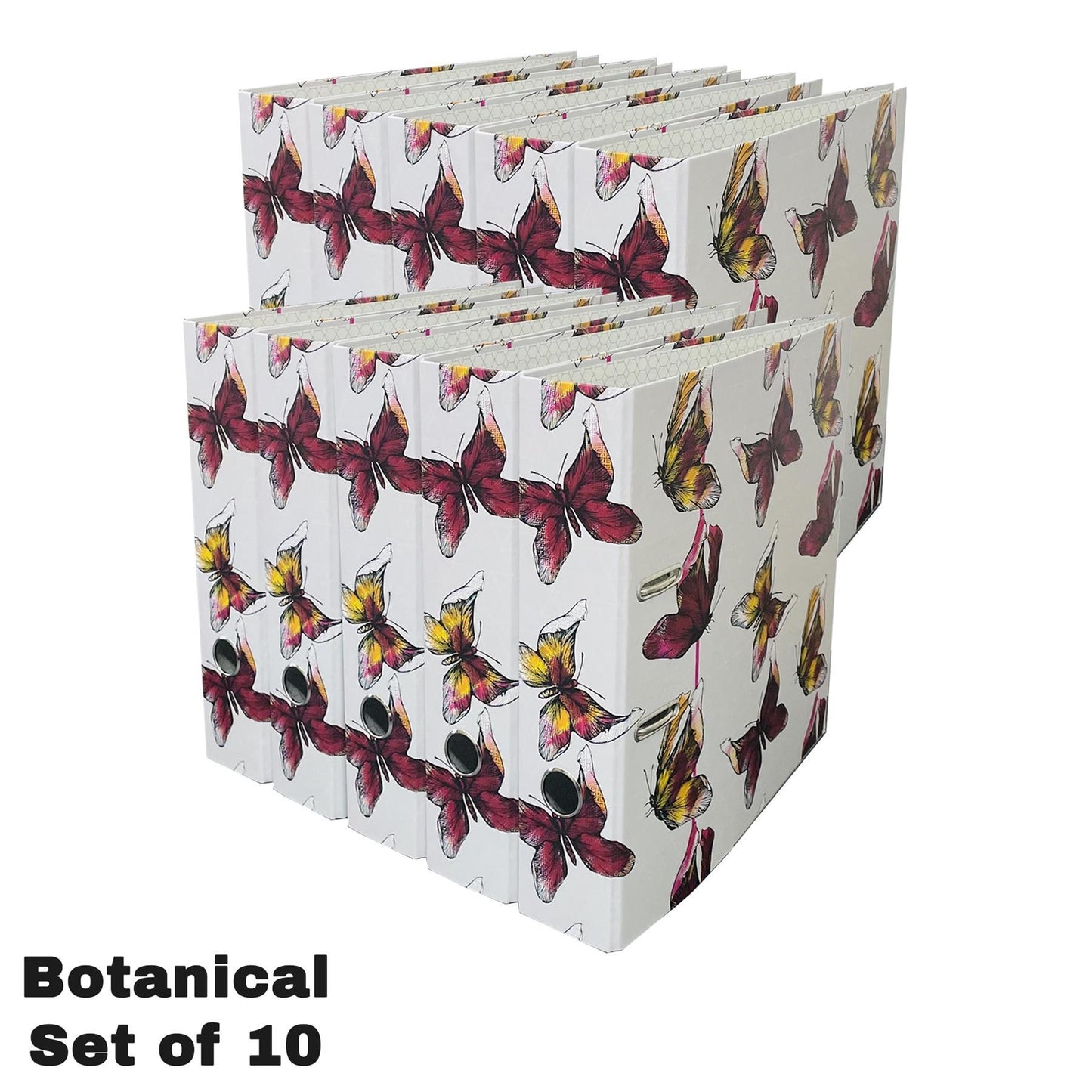10 x A4 Lever Arch Files, Folders - Office Folder, Back To School Files 10 Pack Lever Arch Folder - Stationary Document Storage