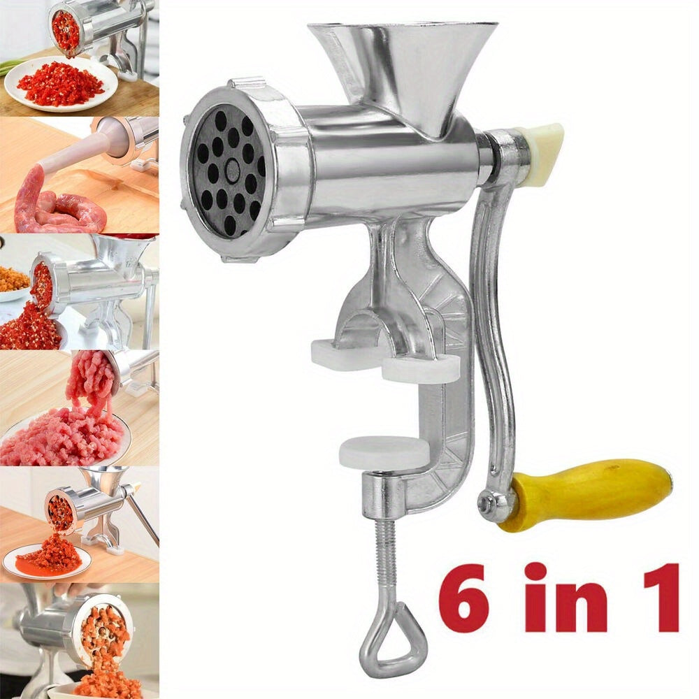 Six-in-One Manual Meat Grinder and Sausage Maker
