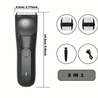 Men And Women'S Groin And Body Hair Trimmer, Electric Ball Trimmer Public Trimmer, with 2pcs Protective Cover Kit, Ceramic Blade Head, Dry Wet Dual-Use Shaver, - USB Rechargeable Electric Shaver, Hair Clipper, Hair Scissors, Shaver, Razor