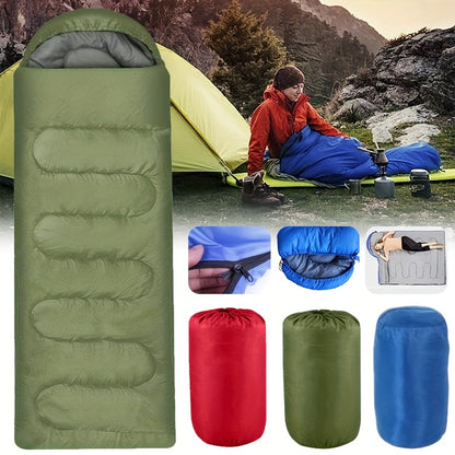 1pc Sleeping Bags For Single Adults, 4 Season Envelope Lightweight Compact Ultralight Backpacking With Portable Carry Bag For Summer, Camping, Hiking & Travel, Indoor & Outdoor Use