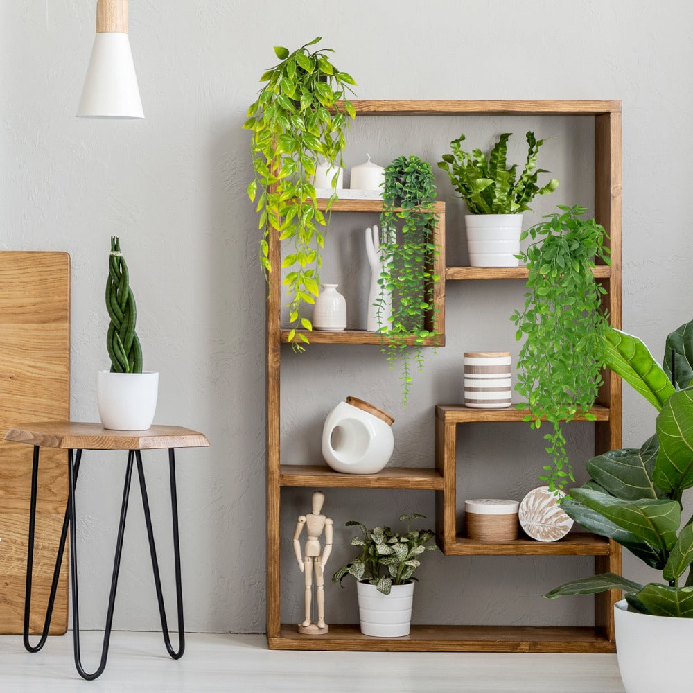 Artificial Hanging Plants Fake Ivy Vine with Pot Faux Greenery Hanging Basket for Indoor Outdoor Home Decor Wall Patio Office Shelf Room Decoration