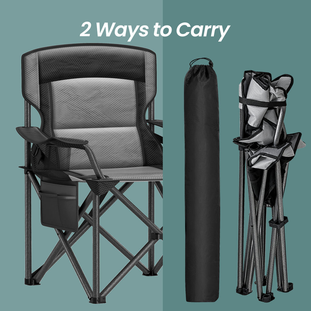 Oversized Folding Camping Chair - Lumbar Support Design