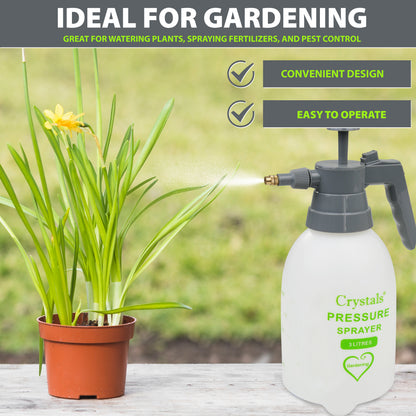 3L Pressure Spray Bottle – Handheld Garden Sprayer with Adjustable Nozzle, Manual Pump Action for Weed Killer, Fertiliser, Cleaning – Heavy Duty Portable Chemical Sprayer for Outdoor Use