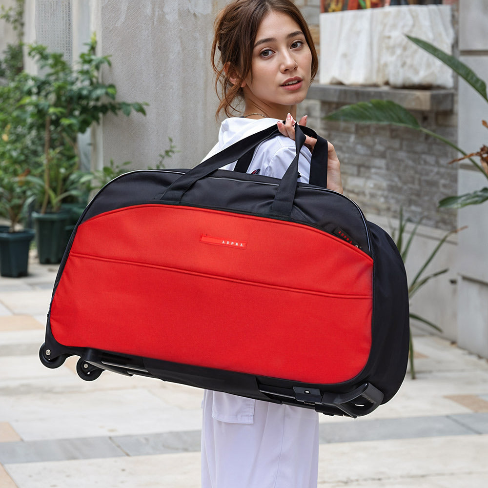 Large Capacity Rolling Travel Bag with Wheels, Lightweight Foldable Luggage Duffel for Weekend Getaways, Business Trips, and Airport Travel, Spacious Carry - on Tote for Packing Essentials