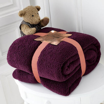 TEXTILE XPERT Teddy Bear Throw Blanket – Super Soft Fluffy Plush Blanket for Couch Bed Sofa Living Room – Warm Lightweight Cozy Decorative Throw for Bedroom Guest Room Office – Stylish Comfort Blanket for All Seasons Home Décor