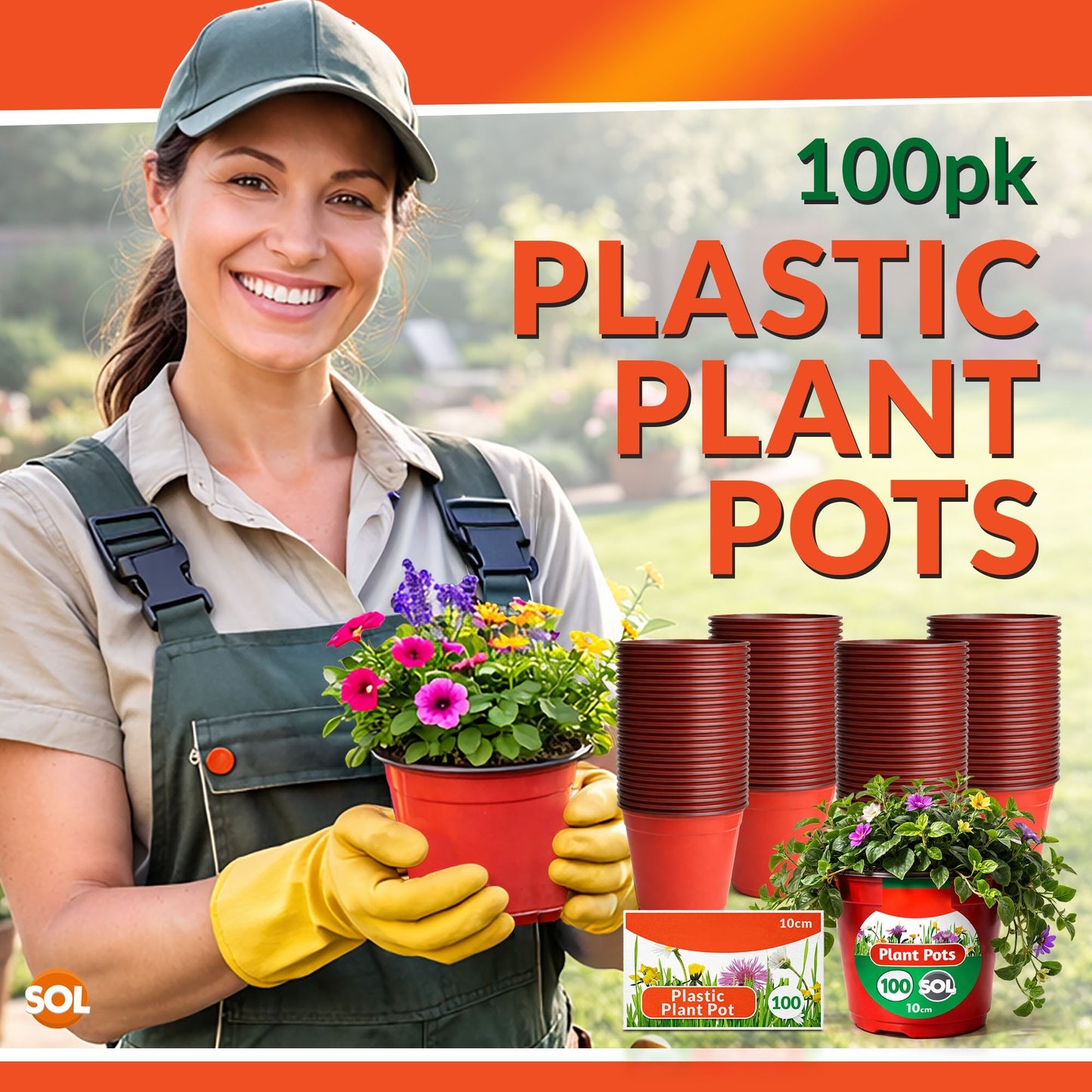 80 Pack Plastic Plant Pots 10cm | Nursery Pots Bulk Seedling Pots Plant Starter Pots Small Garden Pots for Indoor Outdoor Gardening