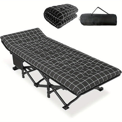 A Collapsible Bed Designed for Portability, This Robust Camping Cot Comes with a Mattress And Is Ideal for Backpacking. It'S Lightweight And Easy to Set Up, Making It Perfect for Outdoor Activities Like Camping, Hiking, And Trips to The Beach