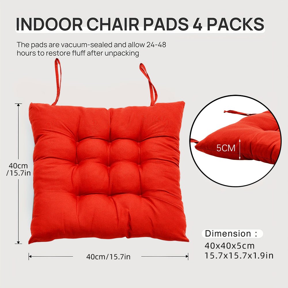 4pcs Solid-Color Office Cushion Supports The Cushion to Relieve The Discomfort of Prolonged Sitting