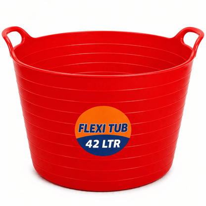 45L Heavy Duty Flexi Tub Bucket Large Garden Storage Carry Tub Multi Colour