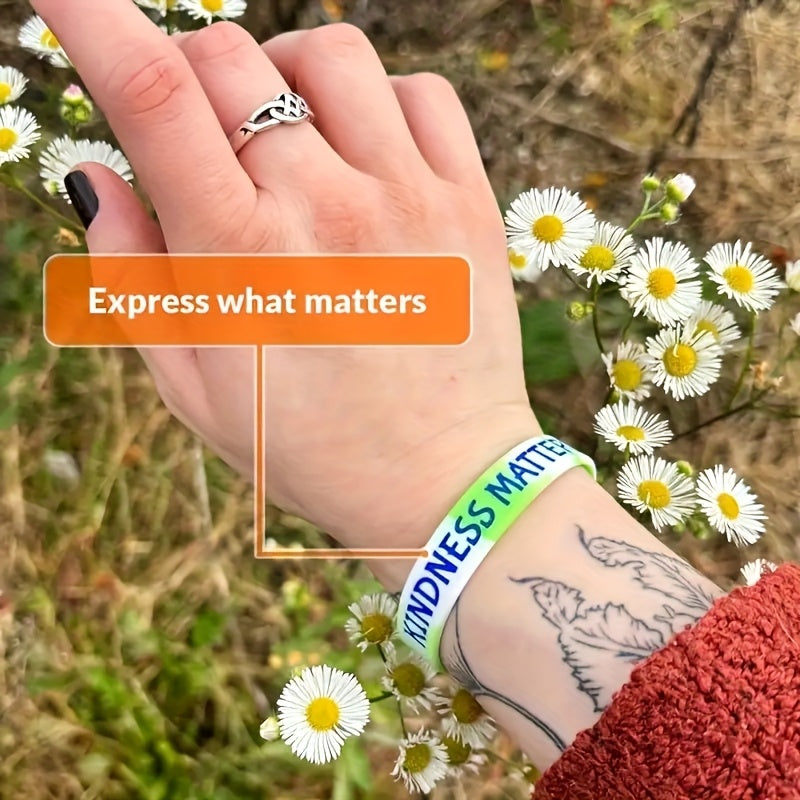 New Hot-Selling 25pcs Silicone Wristbands with Heart Patterns, Customizable with Your Own Text, Unisex Bracelets for Holidays or Daily Wear, Lightweight Wristbands, Suitable for Weddings, Birthdays, Corporate Events, Christmas, Earth Day