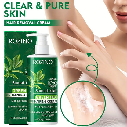 [Six Months Without Hair] 2pcs Green Tea Hair Removal Cream, Moment Hair Removal, Smooth Skin, Non Irritating to The Skin, Smooth And Residue Free Semi Permanent Hair Removal, Used for Facial, Lip, Underarm, Leg, Arm And Private Area Hair Removal