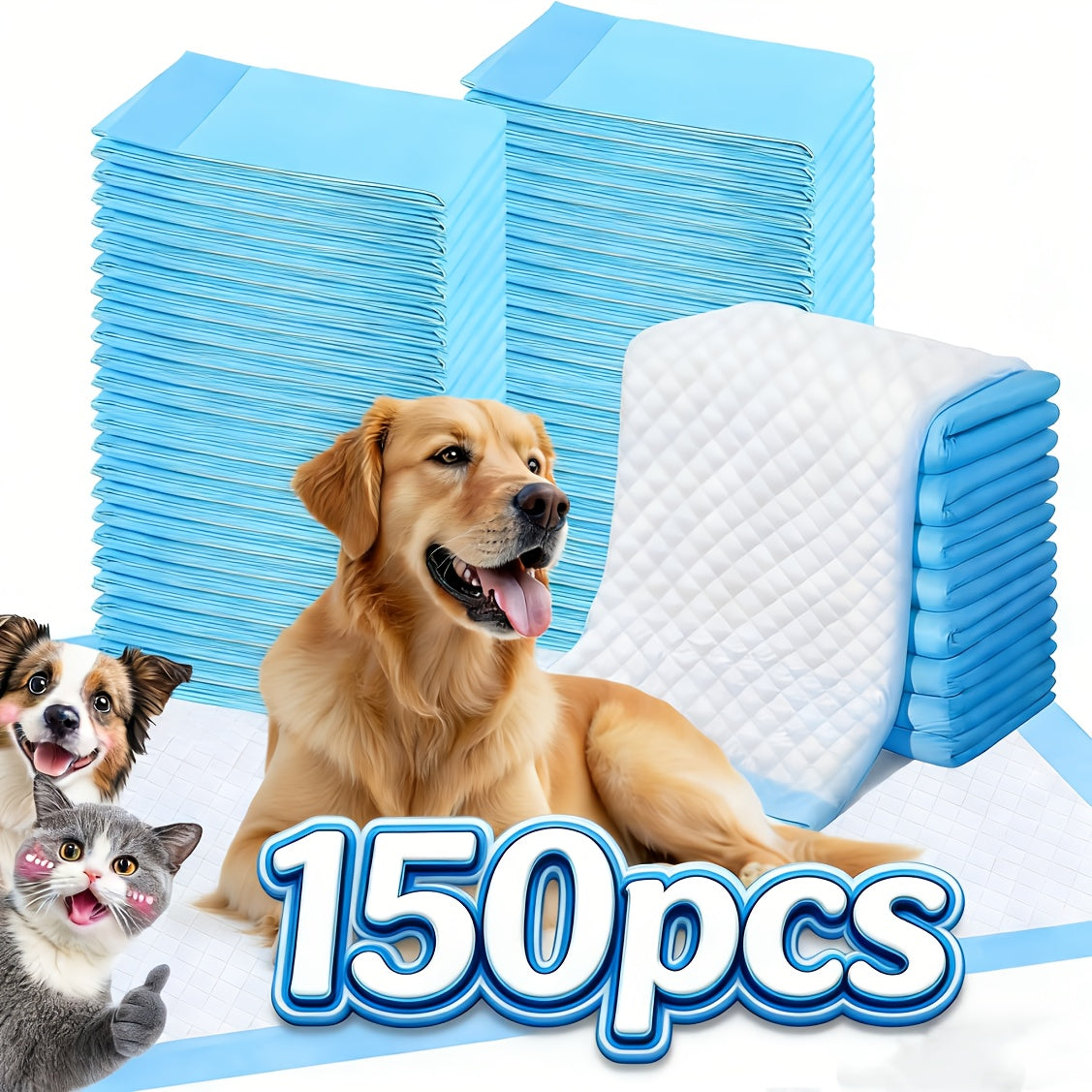 [LARGE Puppy Pads] 100/150/200pcs LARGE Puppy Training Pads | Toilet Poo Dog Pet Cat Mats