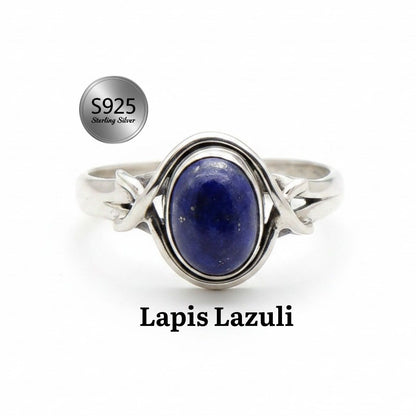 925 Sterling Silver Natural Gemstone Designer Ring~ Natural Gemstone Ring ~ Amethyst, Labradorite, Rainbow Moonstone, Carnelian, Malachite, Gift For Birthday