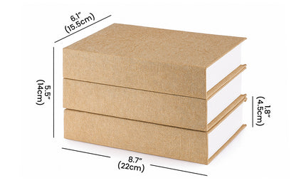 3pcs Decorative Book Boxes Set, Modern Faux Books for Home Decor, Hardcover Storage Boxes for Bookshelf, Coffee Table & Office Decoration