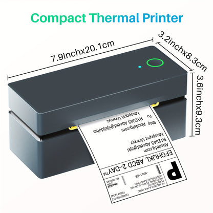 PL80E Wireless Shipping Label Printer - No Ink Required, Ready for Use, 10.16X15.24 cm Label Printing, Compatible with Cell Phones And Computers, Ideal for Small Business Logistics, Includes 50 Test Paper Sheets