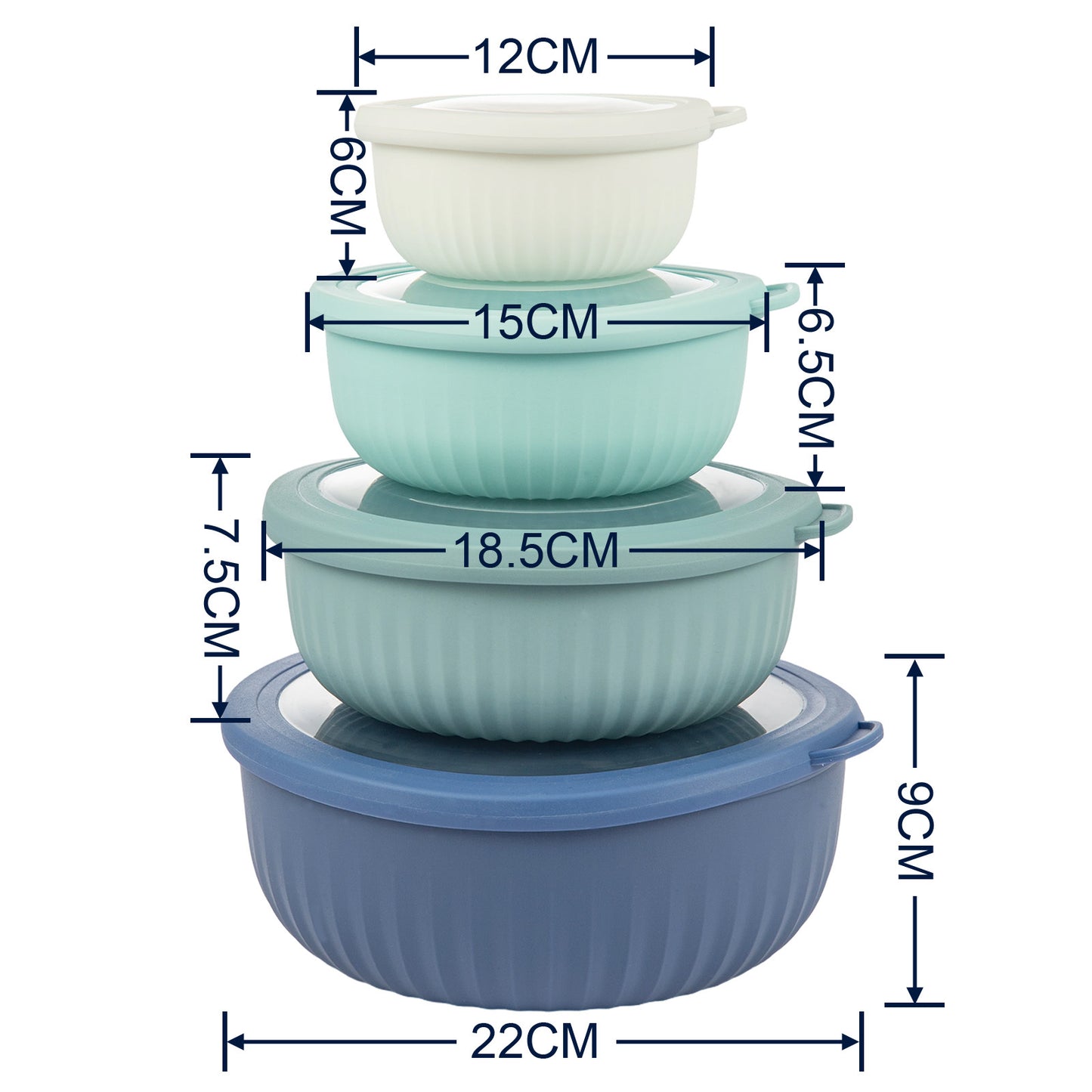 4pcs Set Large Capacity Refrigerator Storage Containers, Multi-Purpose Fresh-Keeping Boxes for Meat, Vegetables, and Eggs, Four Different Sizes for Various Foods, Food-Grade Material, Strong Sealing