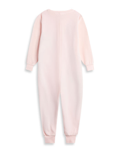 Bluey & Friends Girls Pink Onesie | Long Sleeve Zip-Up Microfleece with Bluey, Bingo, Chloe & Mackenzie | for Kids | Comfy Nightwear | Bluey Merch - 3-4 Years