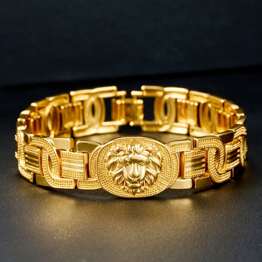 Lion Motif Wide Cuff Bangle - product view 1