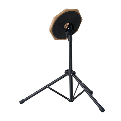 Silent Drum Practice Pad Set, Height Adjustable 19-27 Inches, Double-Sided Pads, Drumhead-Friendly Design, Includes Drum Stand and Storage Bag, Drummer Training Kit Black