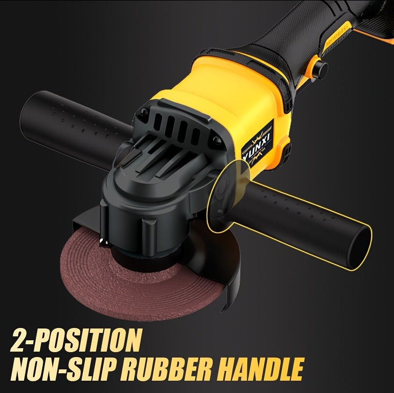 The Grinder Is Equipped with One/Two Lithium-Ion Batteries, Optional Additions Sold Separately, A Fast Charger, And A Cordless Polisher, Complete with A Full Set of Additions, Suitable For, Outdoor, And Gift Use for Men