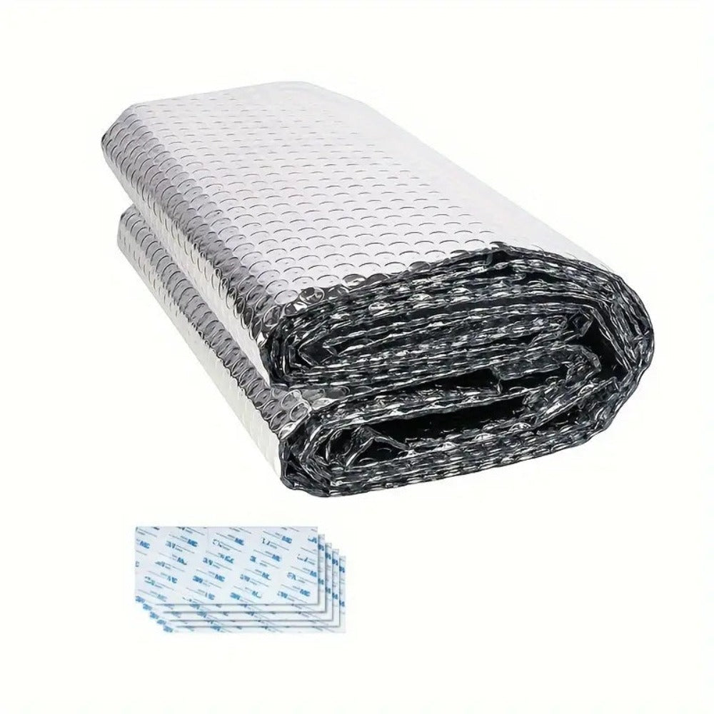 Radiator Insulation Foil Roll Bubble 5M x 60CM Heat Reflective Energy Saving Film with 6 Double Sided Tapes