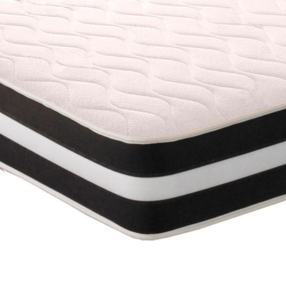eXtreme comfort 3D Airlfow 8" Deep Micro Quilted Black and White Hybrid Mattress