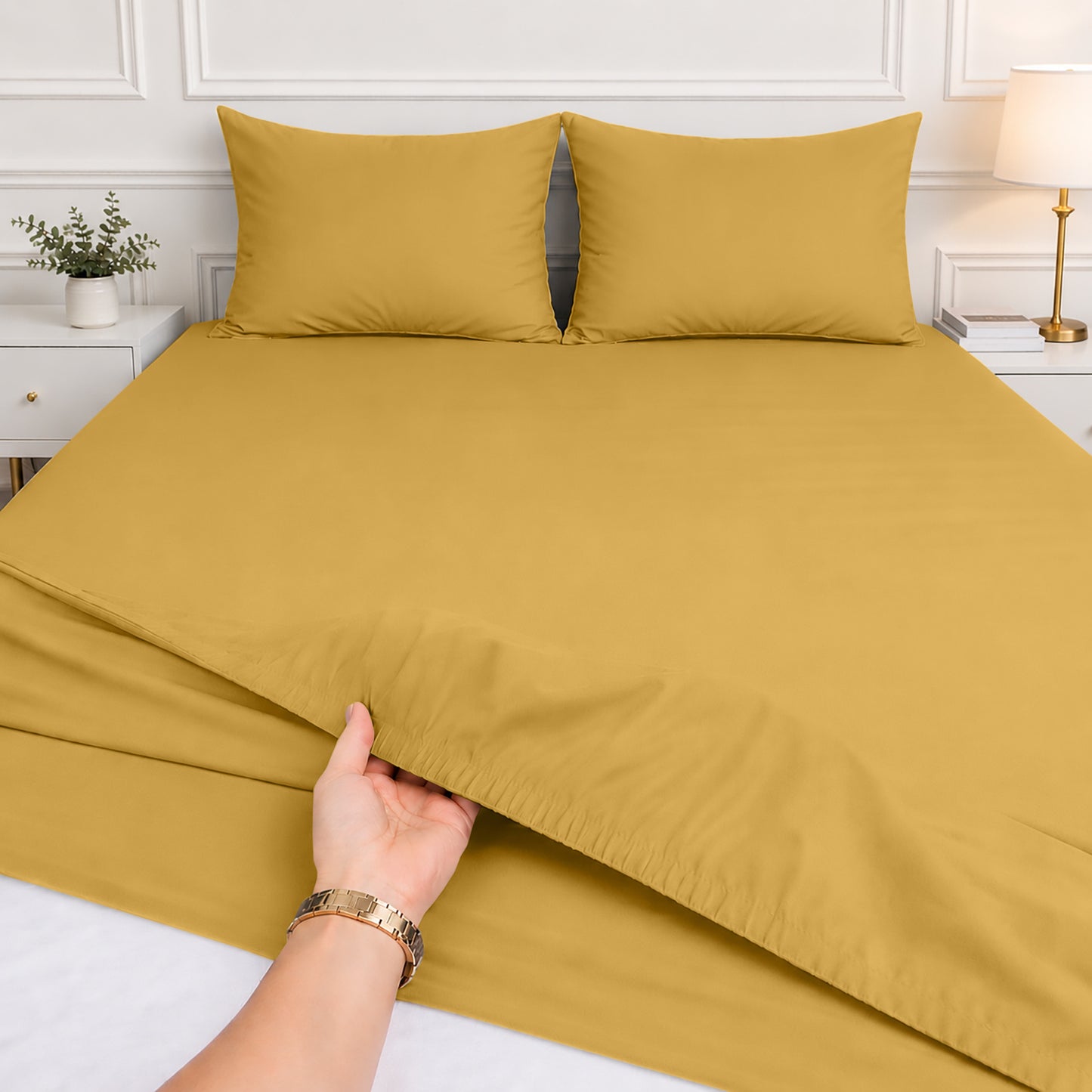 1pc 40CM Extra Deep Fitted Sheet – Soft Comfortable Microfiber Bed Sheet, Durable & Breathable Fabric, All Around Elastic, Wrinkle Resistant, Machine Washable Sheet for Home Bedroom