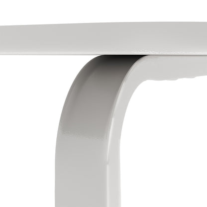 1pc Modern C-Shaped Sofa Side Table & Coffee Table - 45x30x60CM, Durable Wood & Iron Construction, Walnut/White - Sturdy Frame for Living Room, Bedroom, Garden, RV & Balcony Decor