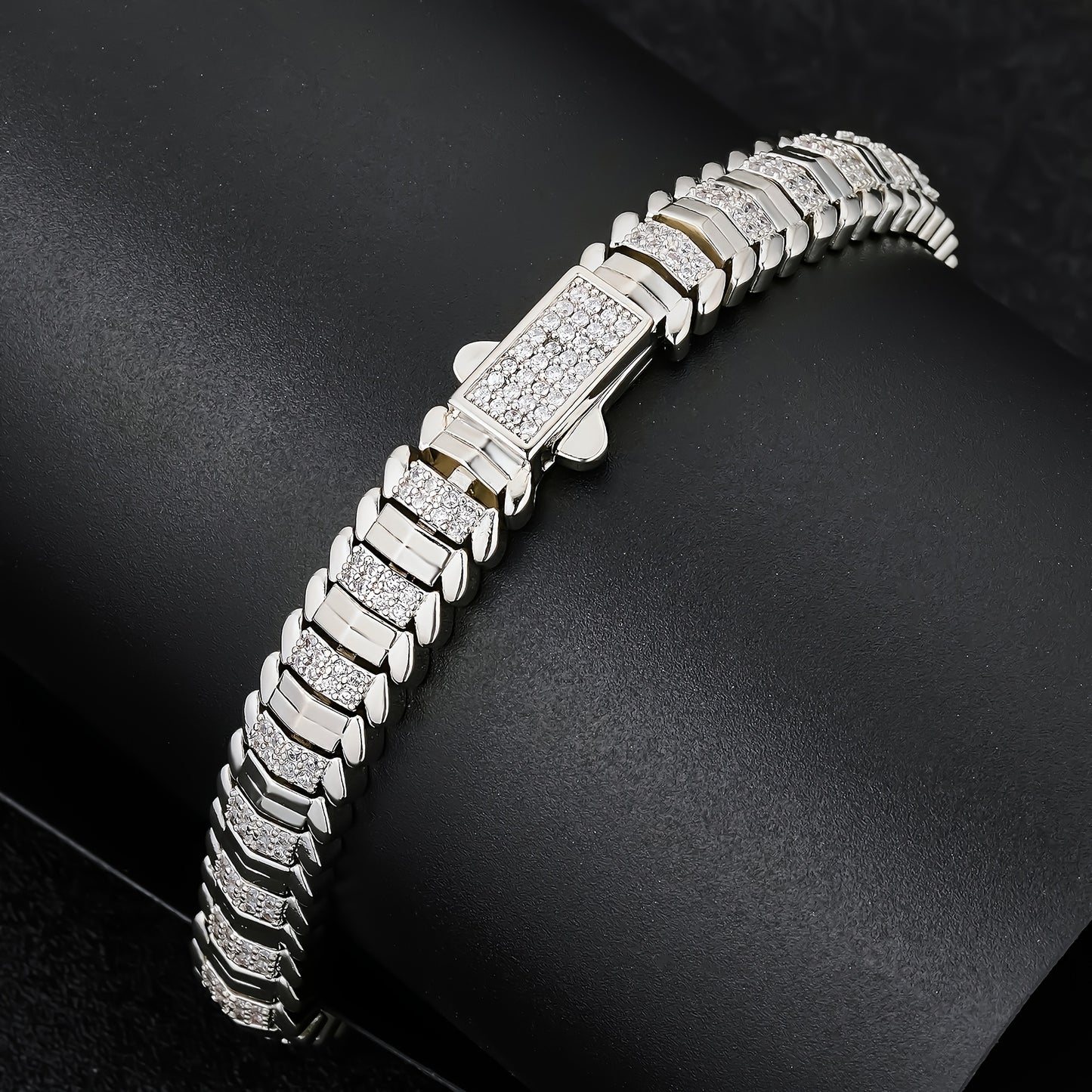 ICEDCHICS 1pc 9mm Snake Bone Armband Polygonal Armband Hip Hop Armband Unisex Armband Vatertag Muttertag Weihnachten Valentinstag Geburtstag Jahrestag Geschenk