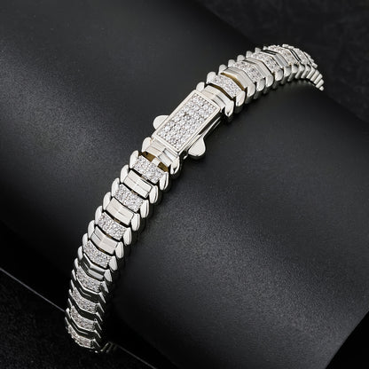 ICEDCHICS 1pc 9mm Snake Bone Armband Polygonal Armband Hip Hop Armband Unisex Armband Vatertag Muttertag Weihnachten Valentinstag Geburtstag Jahrestag Geschenk