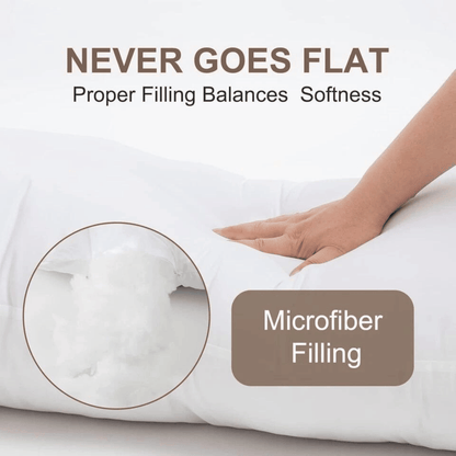 Premium Hollowfiber Bolster Pillow Full Body Orthopedic Long Pillow for Side Sleeper, Back, Neck, Maternity Support Pregnancy Pillows