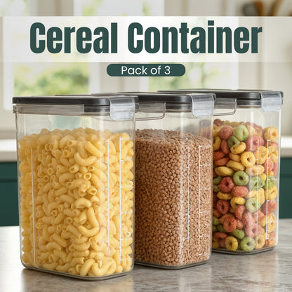 Kichly Cereal Dispenser & Storage Container for Kitchen & Pantry – Air Sealed Kitchen Organizers and Storage Box - Plastic – Dry Food Organizer