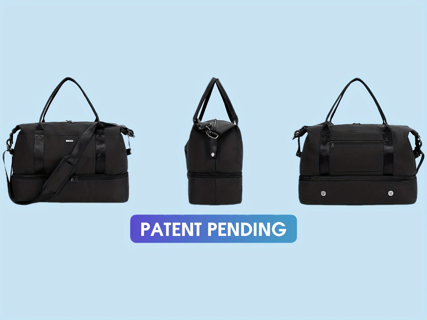 Cabin Bag 45x36x20 for Airlines Underseat Travel Bag with With Shoes Compartment Extra Shoe Bag & Toiletry Pouch Carry On Hand Luggage Weekender Bag for Women And Men, Travel Essentials Luggage Sets for Family Trips