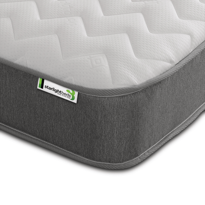 Starlight Beds Zig Zag Hybrid Memory Foam and Open Coil Spring 18CM Deep Mattress