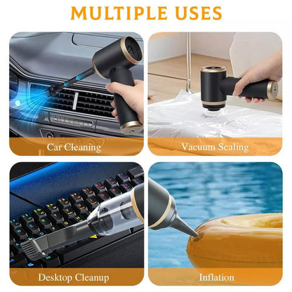 Portable Cordless Vacuum Cleaner, Mini Handheld Wireless Lightweight Air Duster Blower, Wet Dry Use Low Noise, Powerful Mutilfunctional Vacuum Cleaner for Car, Home, Kitchen, Pet Hair Cleaning