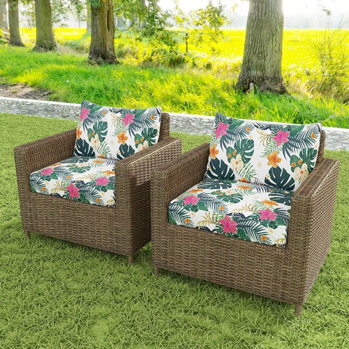 Elastic Sofa Cushion Cover with Forest Four Seasons Print – Thick Flannel Stretch Sofa Cover for 1, 2 & 3 Seater, Patio, Deck & Balcony Outdoor Furniture