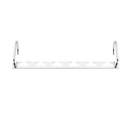 Space Saver Hanger 6-Pack - Silver Metal Magic Closet Organizer Hook, Holds 6 Garments, Up to 50kg, for Efficient Wardrobe Storage