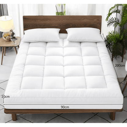 4As Mattress Topper 4 Inch/10cm 1100 GSM Heavy Fill Super Soft and Fluffy Hand Filled Single Double King Super King Box Stitched